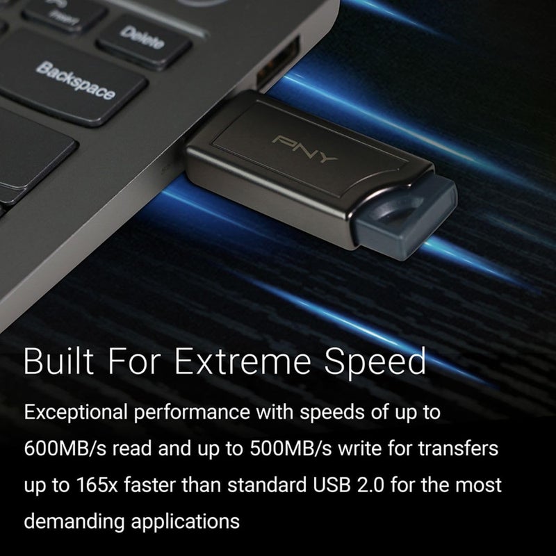 PNY 512GB PRO Elite V2 USB 3.2 Gen 2 Flash Drive – 600MB/s - Image 3